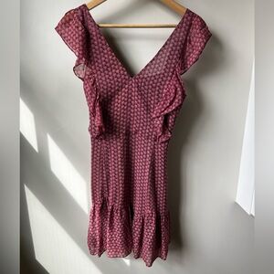 LOVESHACKFANCY Silk Floral Alanis Dress Ruffle Babydoll‎ Y2K Mini Coquette 0